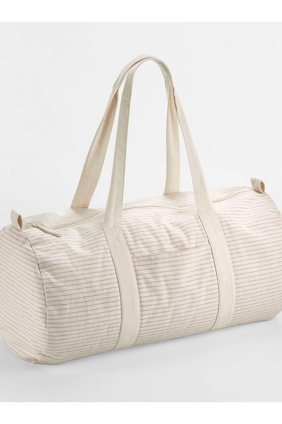 Westford Mill Striped Org Cot Barrel Bag