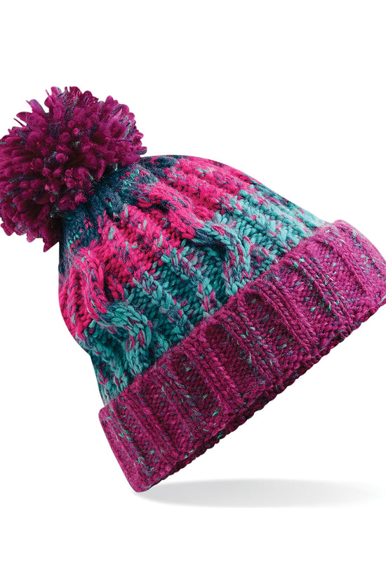 Beechfield Corkscrew Pom Pom Beanie