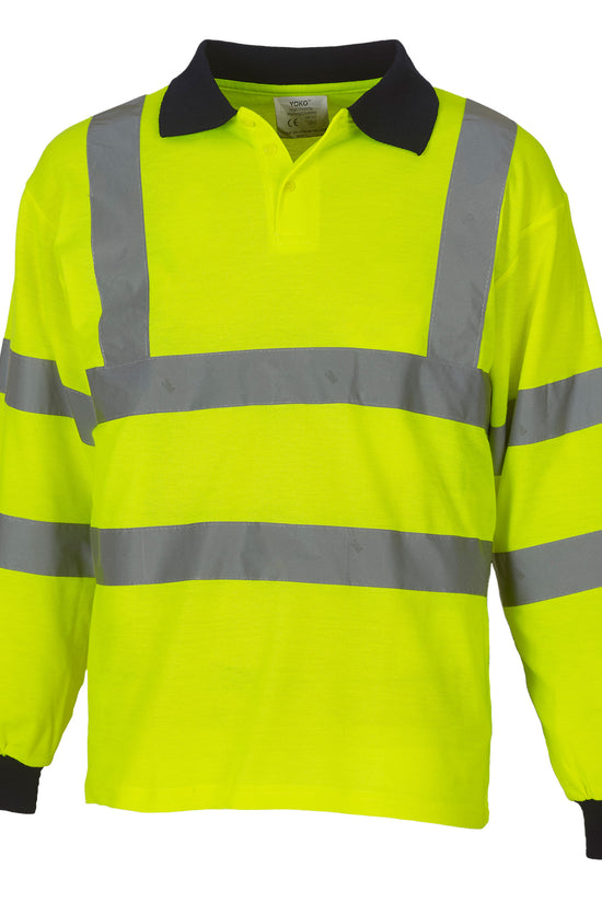 Yoko Hi-Vis 2 Band Long Sleeve Polo