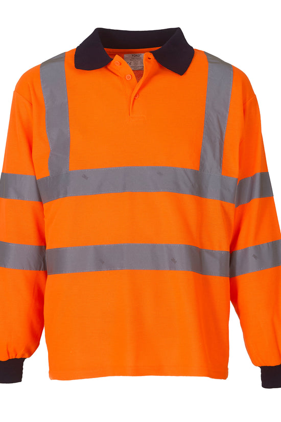 Yoko Hi-Vis 2 Band Long Sleeve Polo