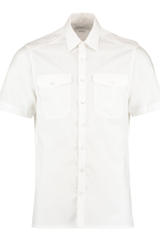 Kustom Kit Mens SS Tailored Pilot Shirt