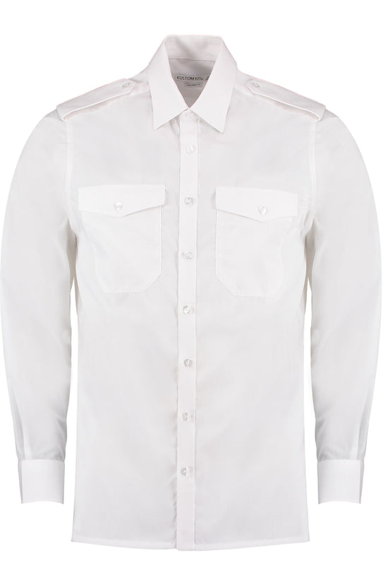 Kustom Kit Tailored Fit L/S Pilot Shirt