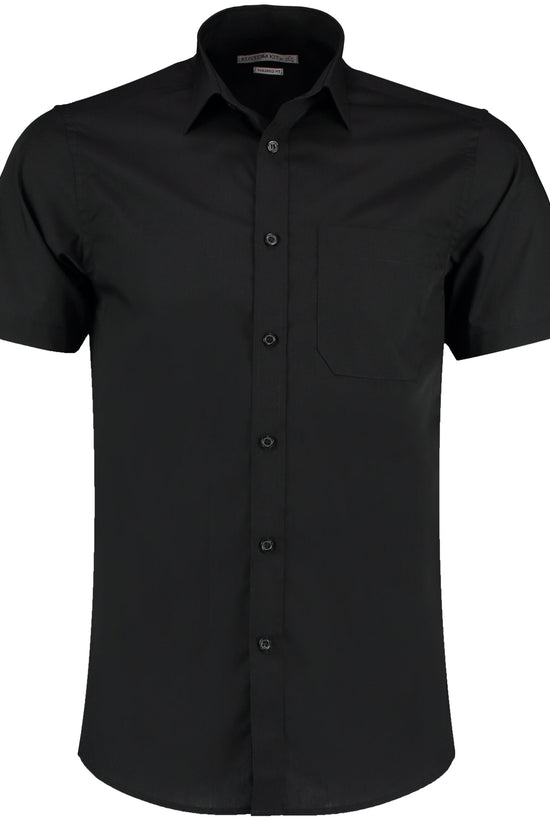 Kustom Kit Mens SS Tailored Poplin Shirt