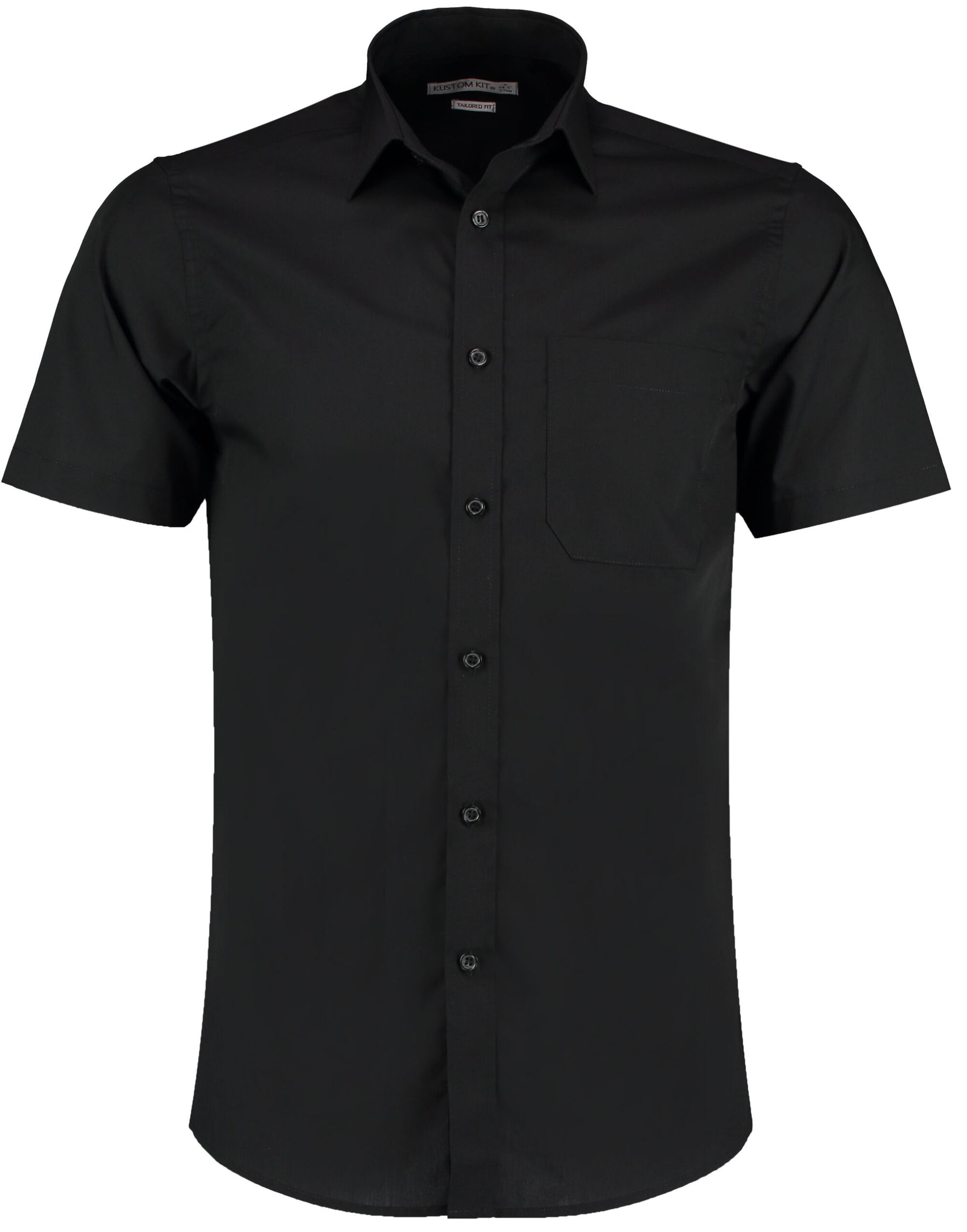 Kustom Kit Mens SS Tailored Poplin Shirt