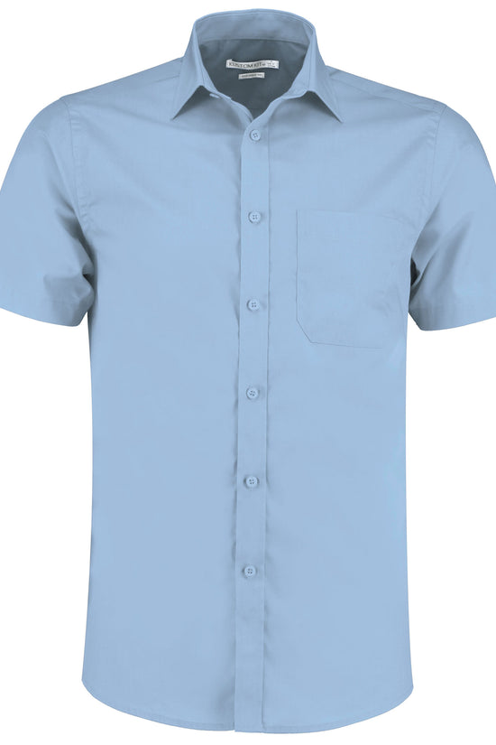 Kustom Kit Mens SS Tailored Poplin Shirt