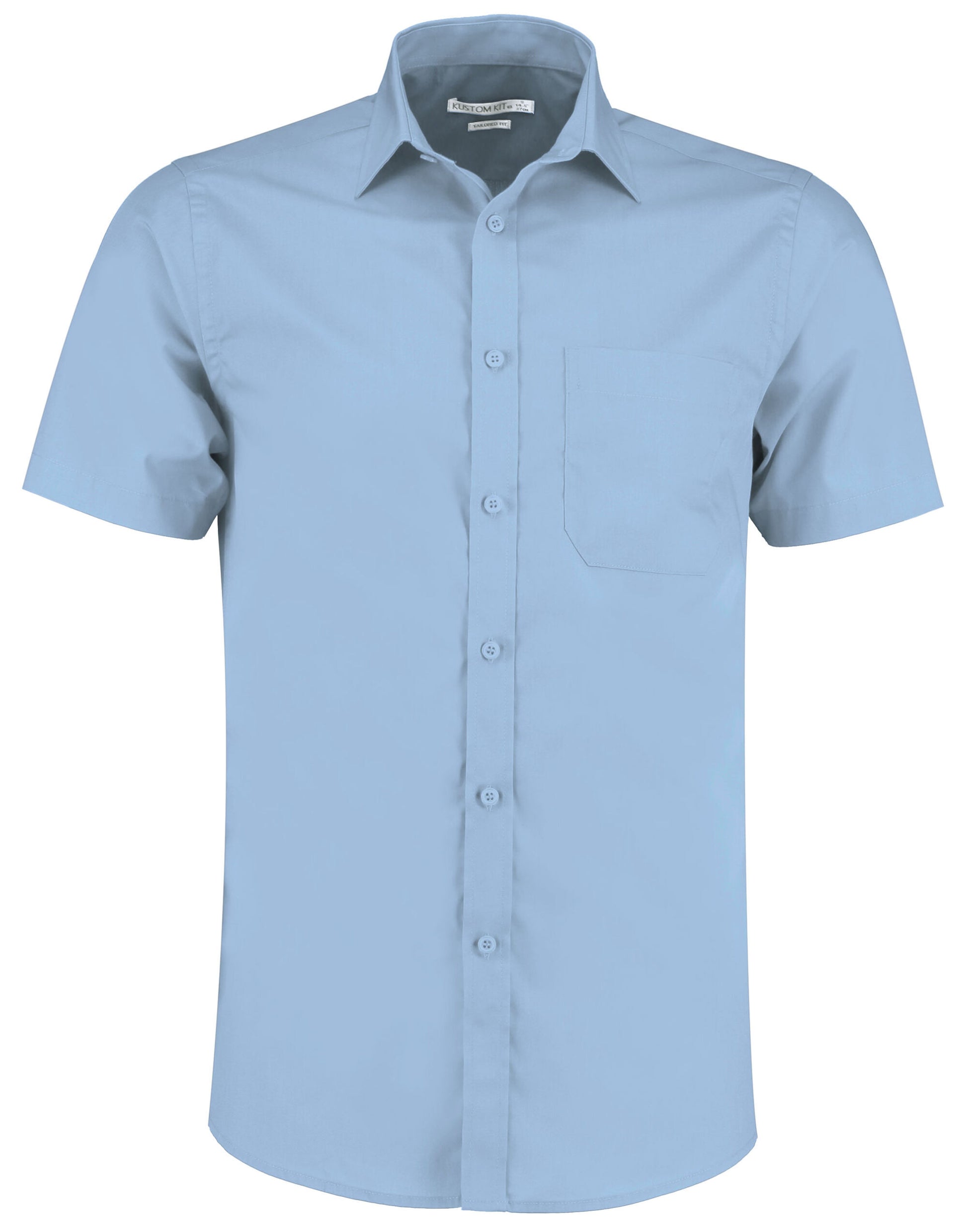 Kustom Kit Mens SS Tailored Poplin Shirt