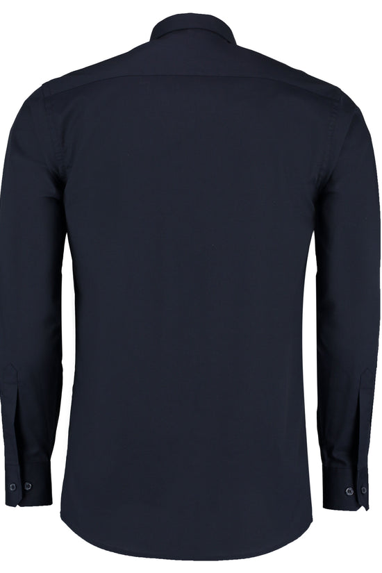Kustom Kit Mens LS Tailored Poplin Shirt