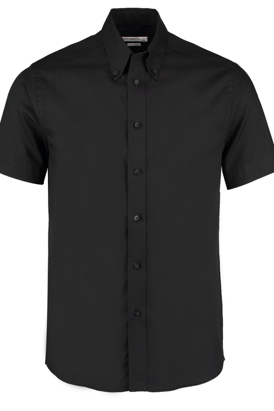 Kustom Kit Mens SS Tailored Oxford Shirt