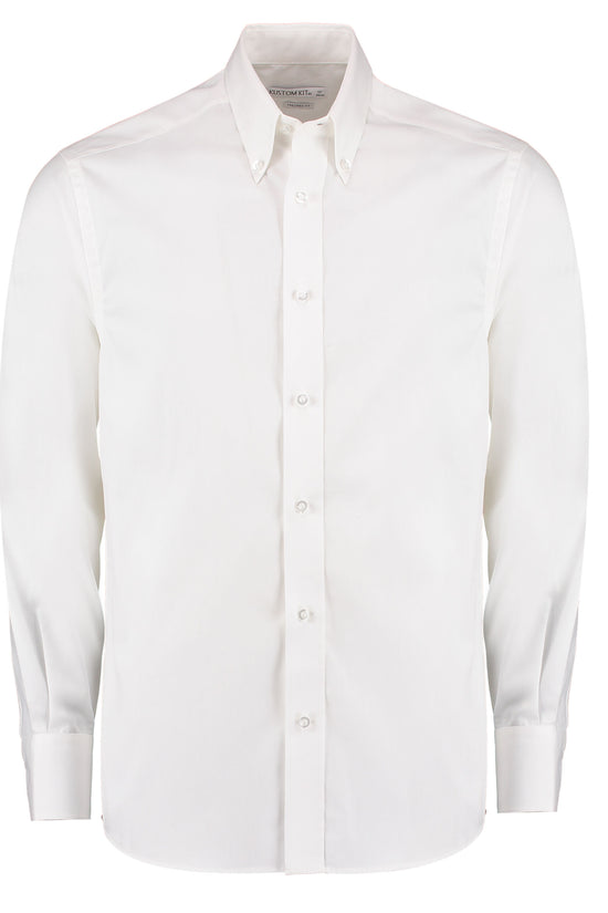 Kustom Kit Mens LS Tailored Oxford Shirt