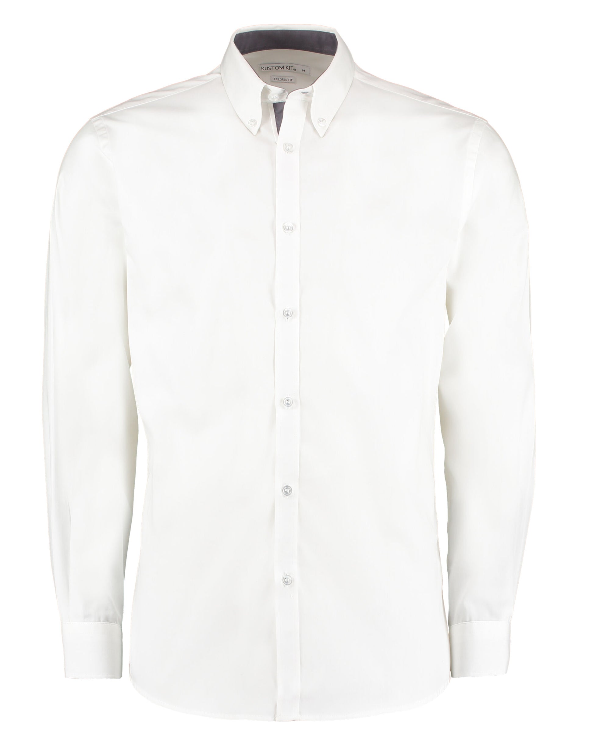 Kustom Kit Mens LS Contrast BDC Shirt