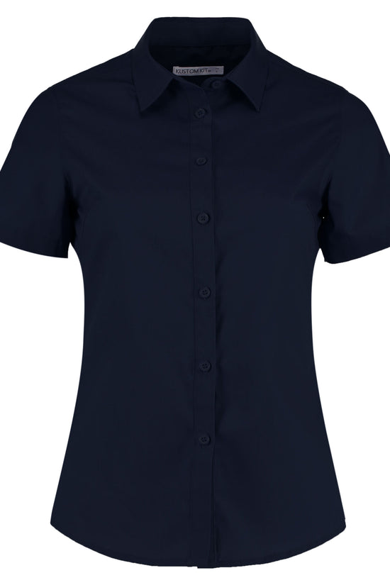 Kustom Kit Lady SS Tailored Poplin Shirt