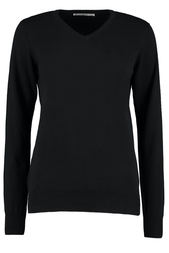 Kustom Kit Ladies Arundel V Neck Sweater