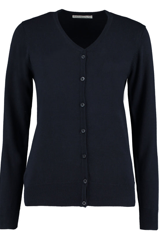 Kustom Kit Ladies V-Neck Cardigan