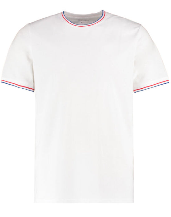 Kustom Kit Mens Fashion Fit Tipped Tee
