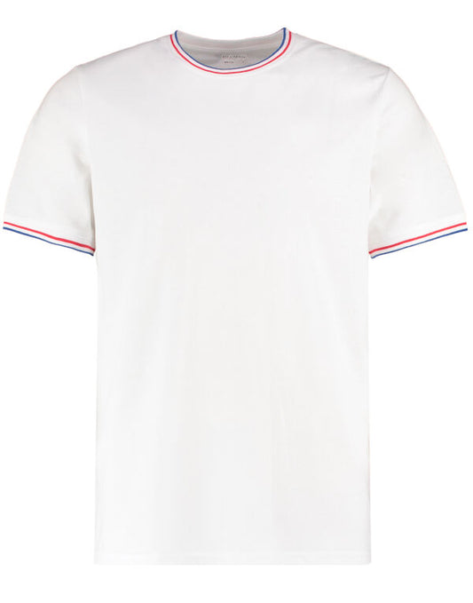 Kustom Kit Mens Fashion Fit Tipped Tee