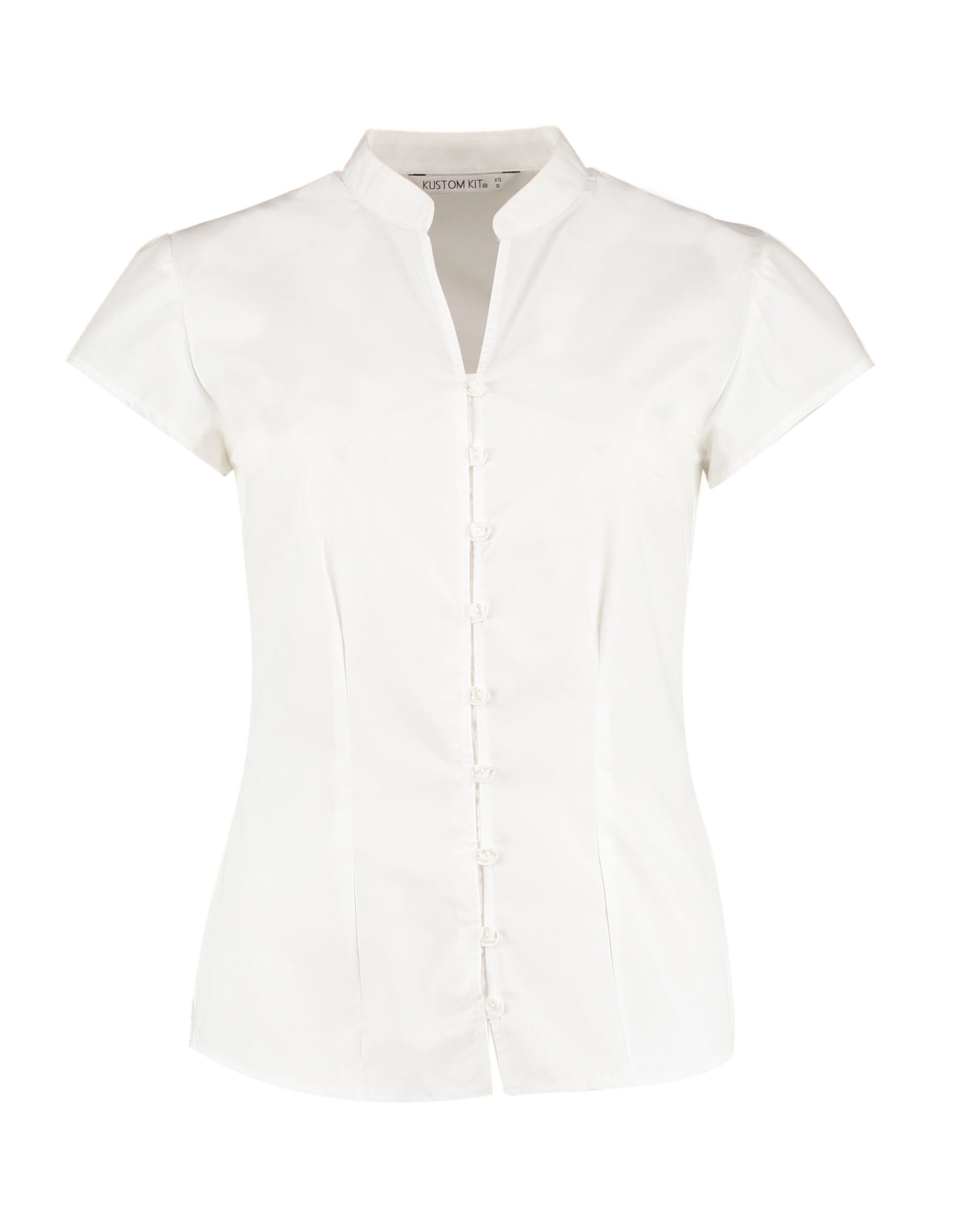 Kustom Kit Ladies Mandarin Collar Blouse