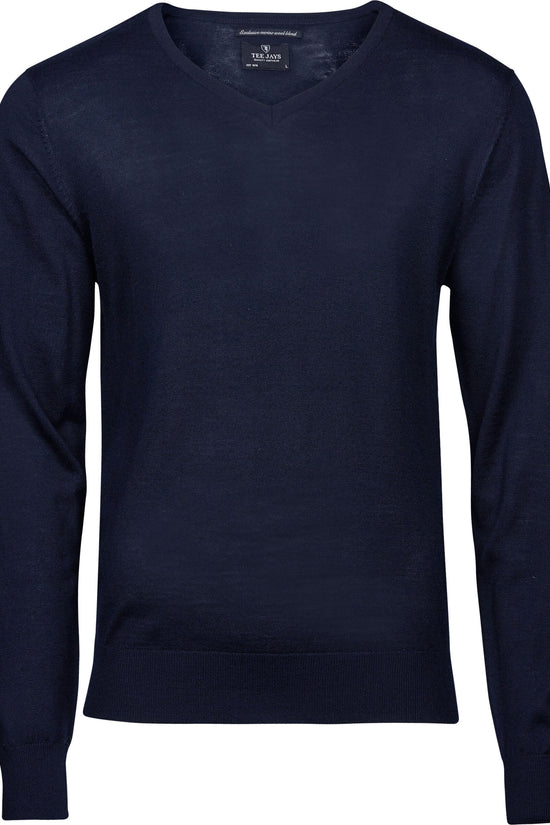 Tee Jays Mens V Neck Knitted Sweater