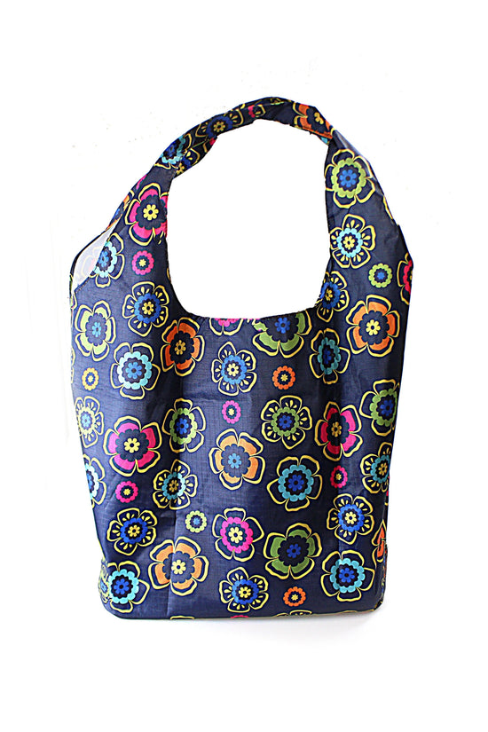 Foldable Reusable Shopping Carrier Bag with Zipper Assorted Designs