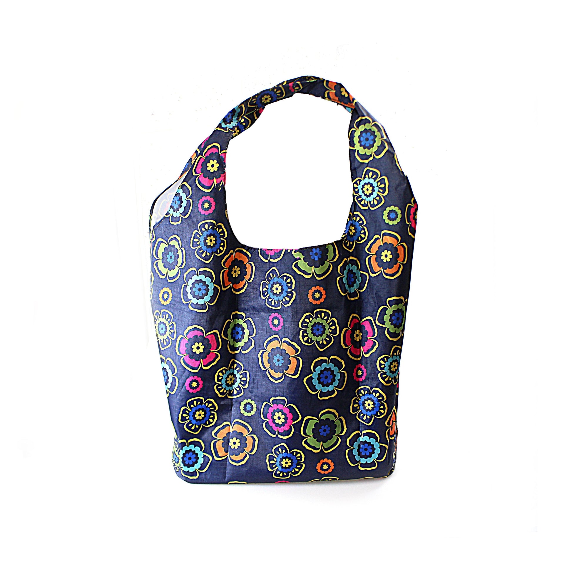 Foldable Reusable Shopping Carrier Bag with Zipper Assorted Designs