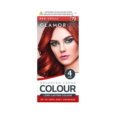 Vibrant Red Chilli Hair Dye No7 Advanced Creme Formula