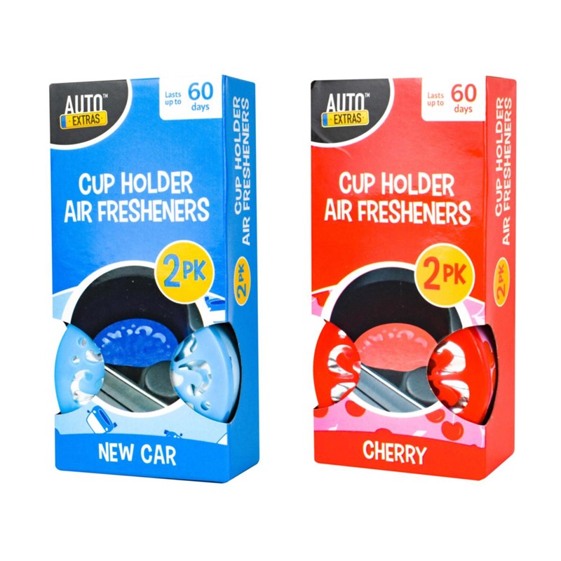 Car Cup Holder Air Freshener Pack of 2 New Car Cherry Scents