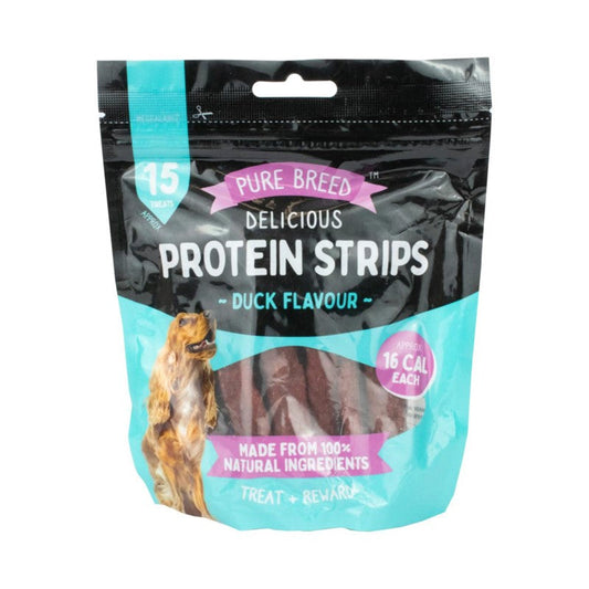 Delicious Duck Flavour Protein Strips Dog Treats 150g