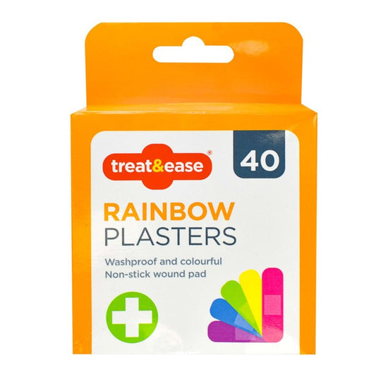 Colorful Rainbow Plasters Pack of 40 First Aid Supplies