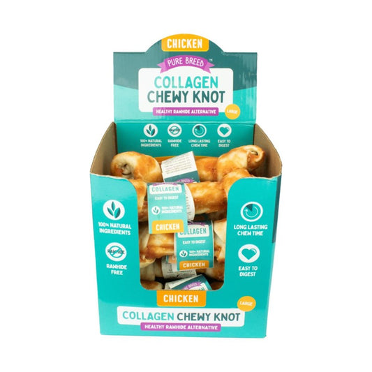 Large Collagen Chew Knot for Dogs Chicken Flavor