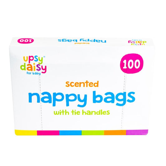 Scented Nappy Bags Pack of 100 with Tie Handles