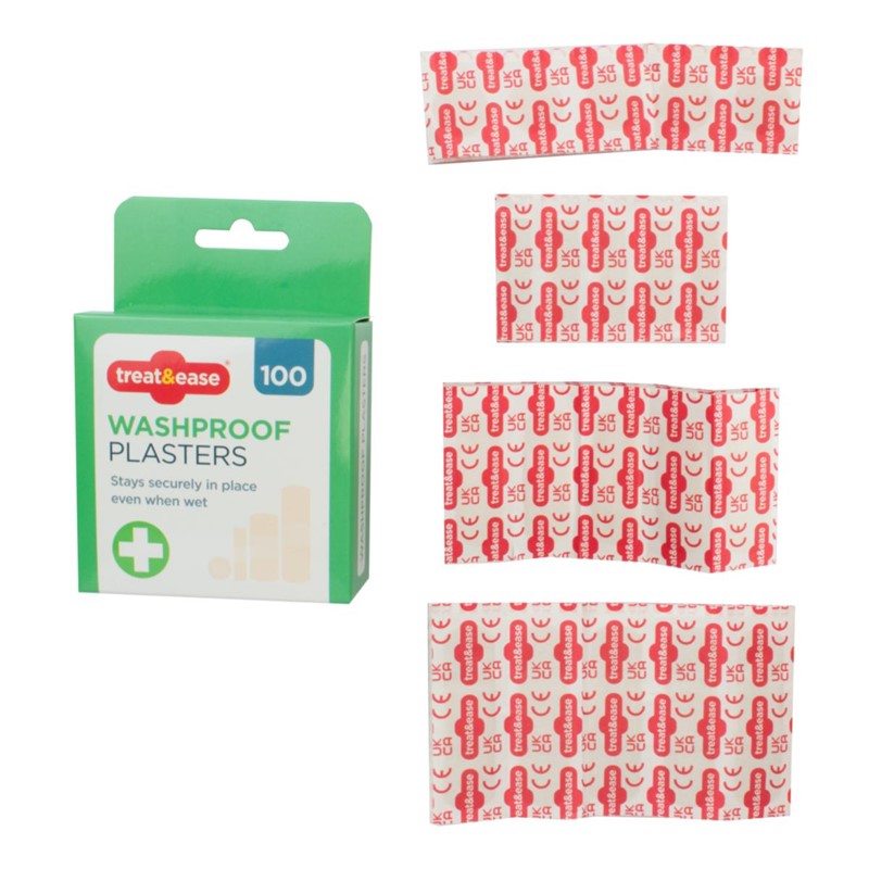 100 Washproof Plasters First Aid Pack