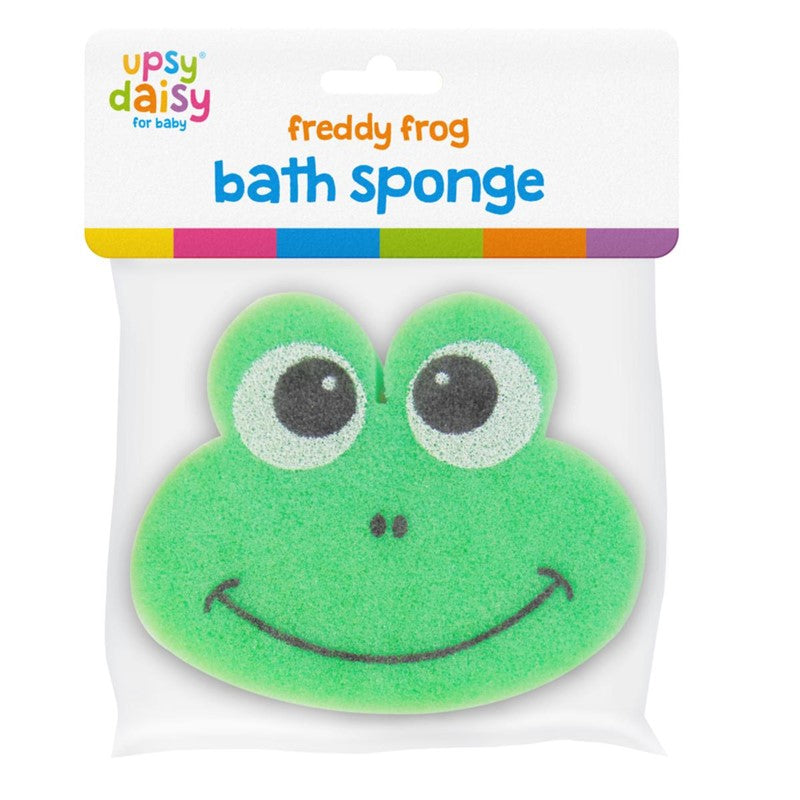 Freddy Frog Bath Sponge for Kids Fun Colorful Design
