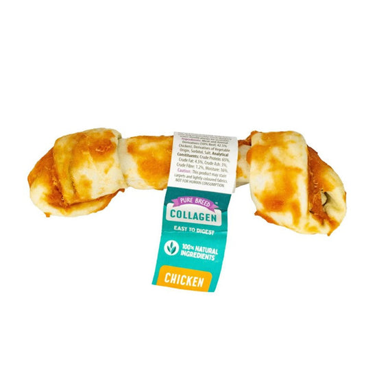 Large Collagen Chew Knot for Dogs Chicken Flavor