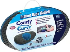 Ergonomic Comfy Curve Back Support Pillow Instant Relief Memory Foam