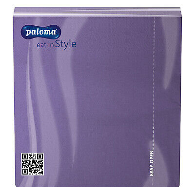 Paloma Lavender Purple Paper Napkins 30x30cm Pack of 100