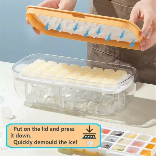Ice Cube Tray Maker Box Mould for Convenient Freezing