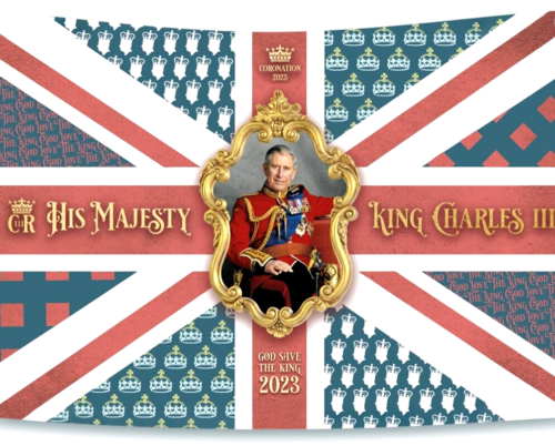 King Charles III Coronation Vintage Style Union Jack Flag