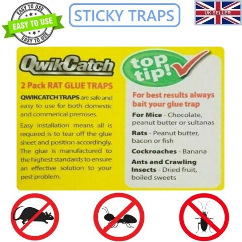 Effective PoisonFree Rat Mouse Glue Traps 32x22 cm