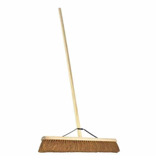 24Inch Soft Coco Garden Broom Brush with Wooden Handle