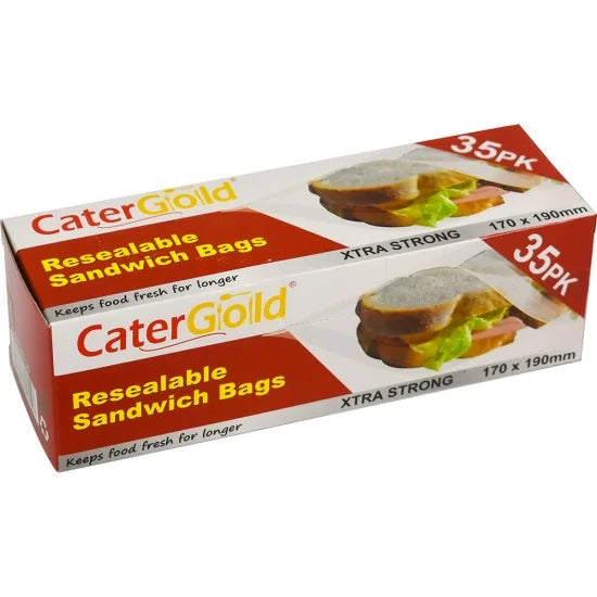 CaterGold Sandwich Seal Bags 170x190mm Pack of 35
