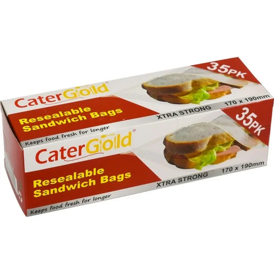 CaterGold Sandwich Seal Bags 170x190mm Pack of 35
