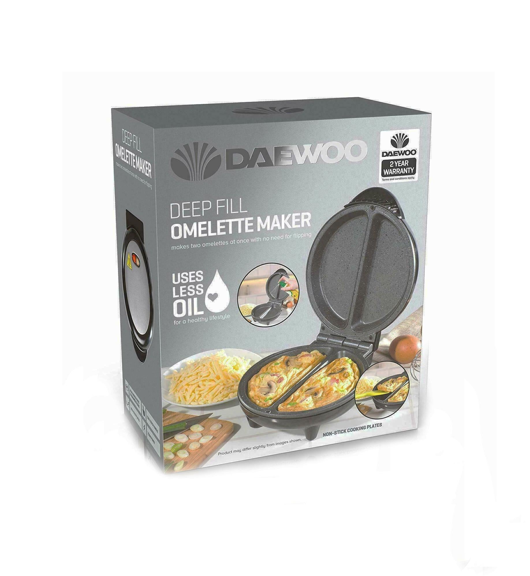 Daewoo Non Stick Deep Fill Omelette Maker 750W Perfect Breakfast Companion