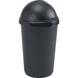 50L SilverBlack Bullet Bin Durable Waste Solution