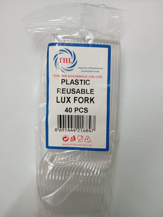 Clear Disposable Party BBQ Forks 40 Pack Ideal for Outdoor Events