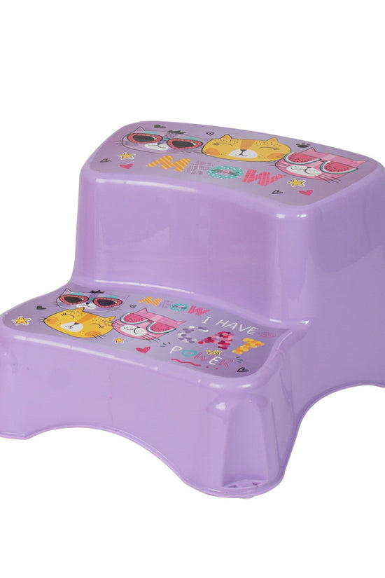 Kids Plastic Two Step Stool Assorted Designs