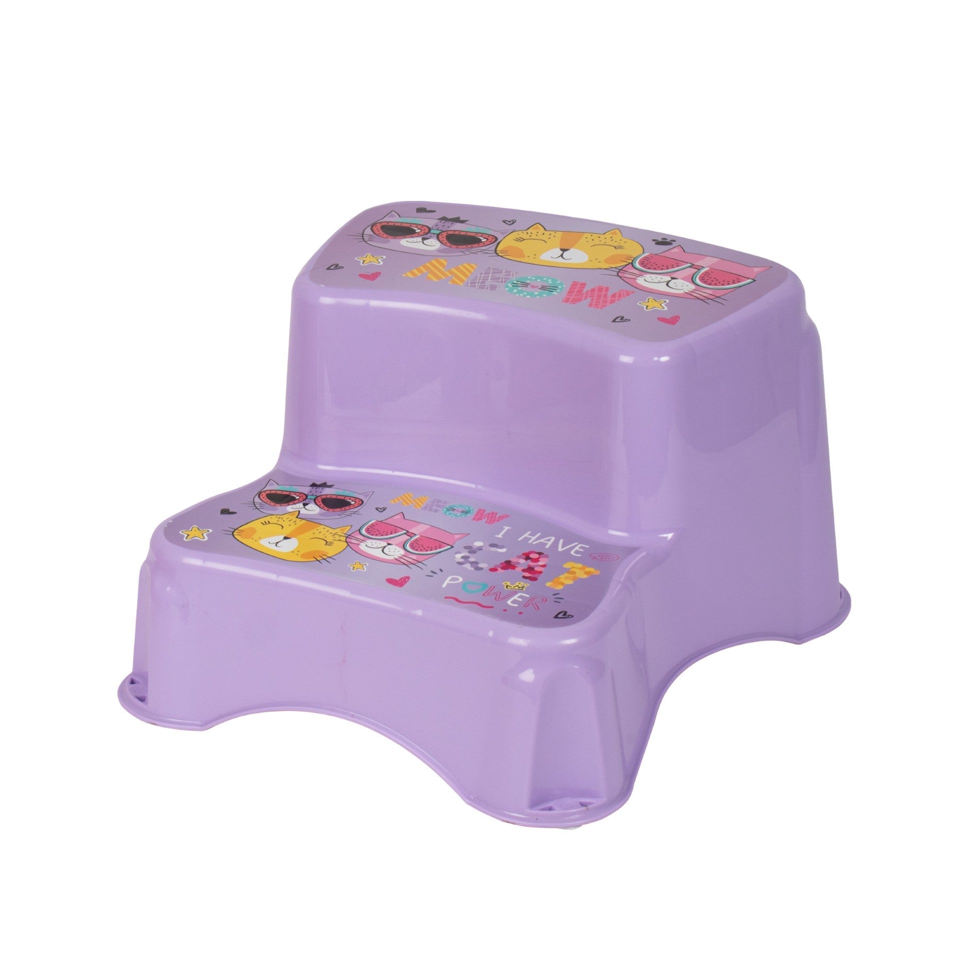 Kids Plastic Two Step Stool Assorted Designs