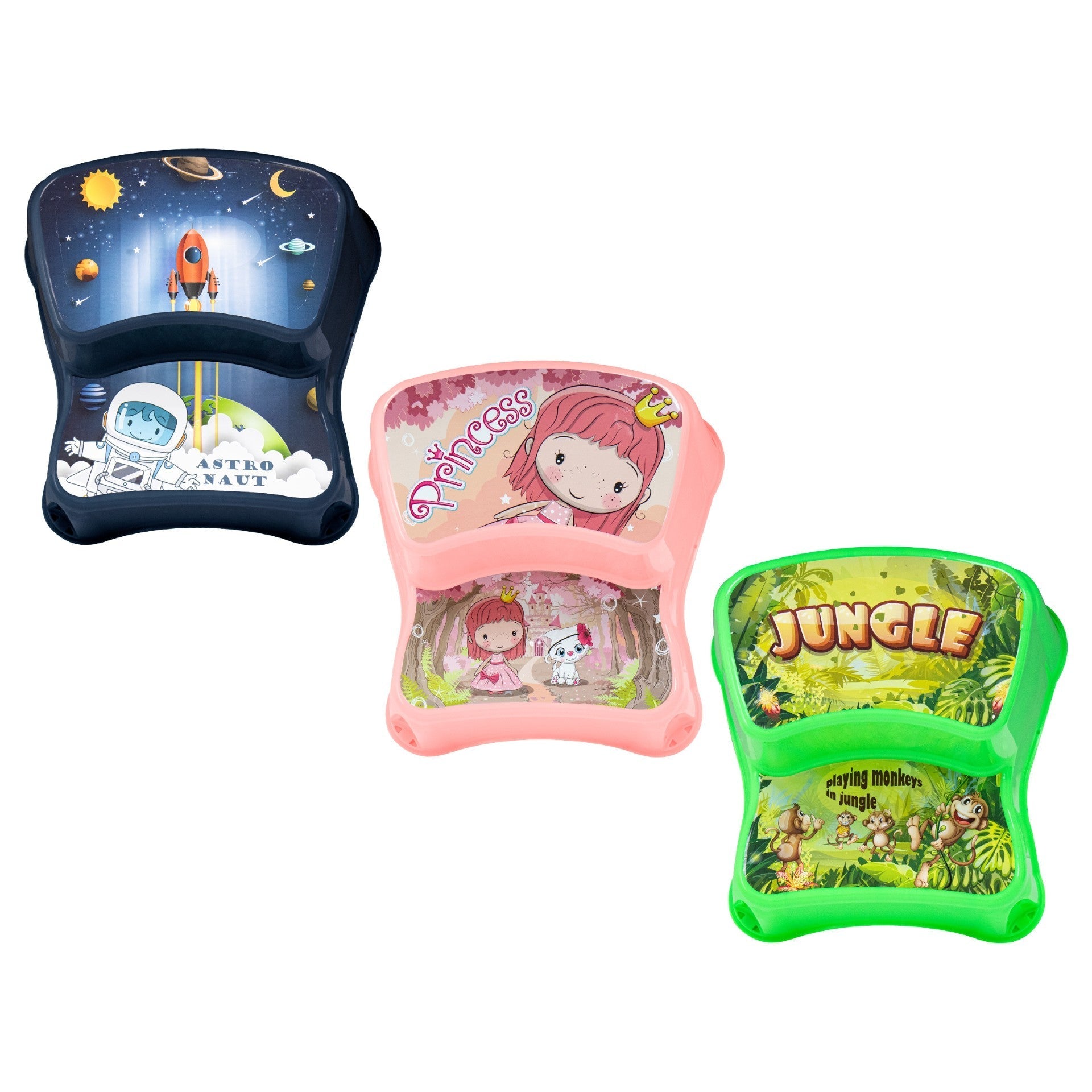 Kids Plastic Two Step Stool Assorted Designs
