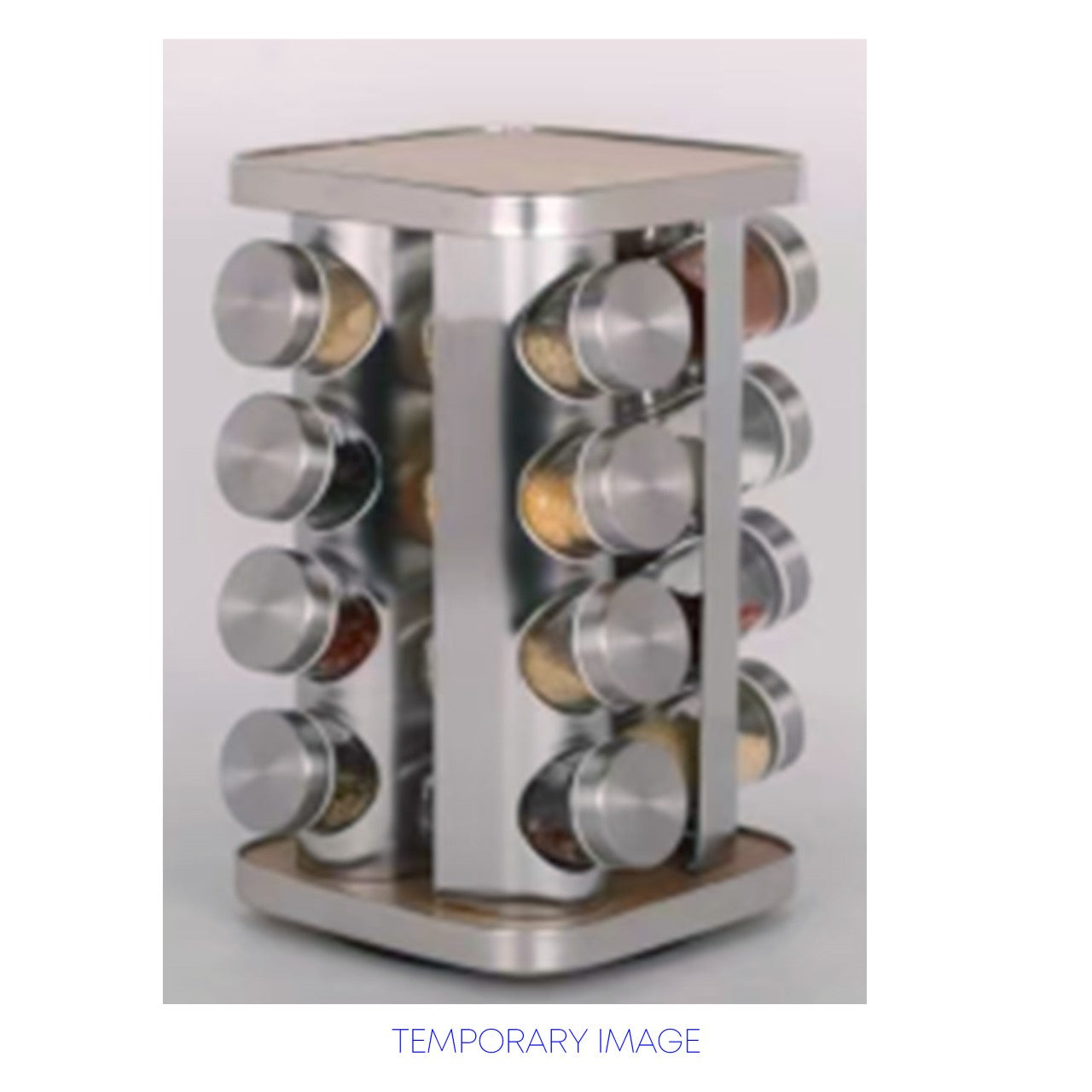 Durane Square Revolving Spice Rack with 16 Jars