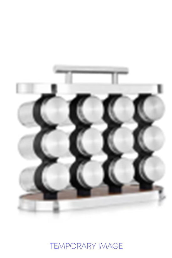 Durane Oval Spice Stand with 12 Jars Stylish Kitchen Organization