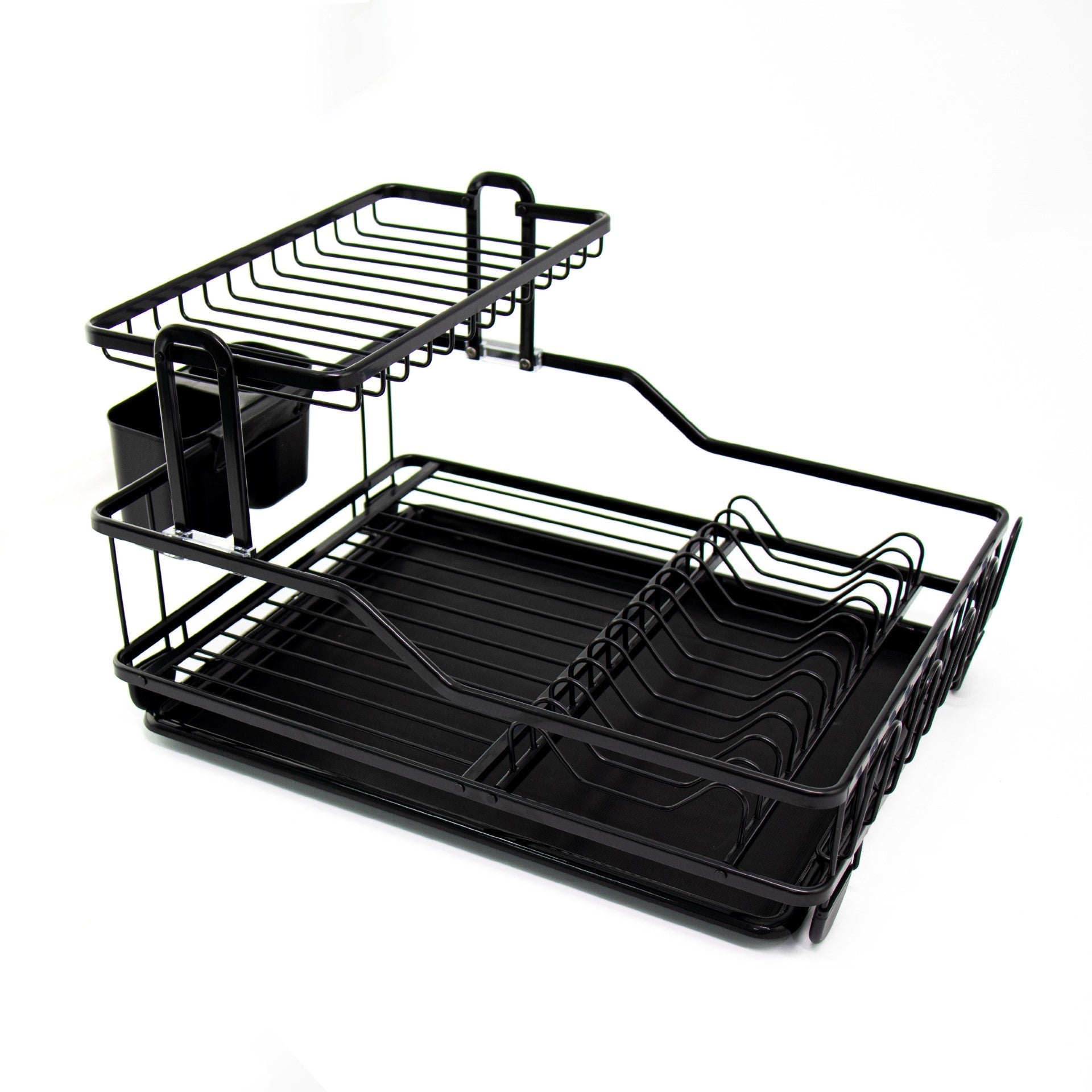 Premium Durane Aluminium Dish Drainer Rack Sleek Black Design