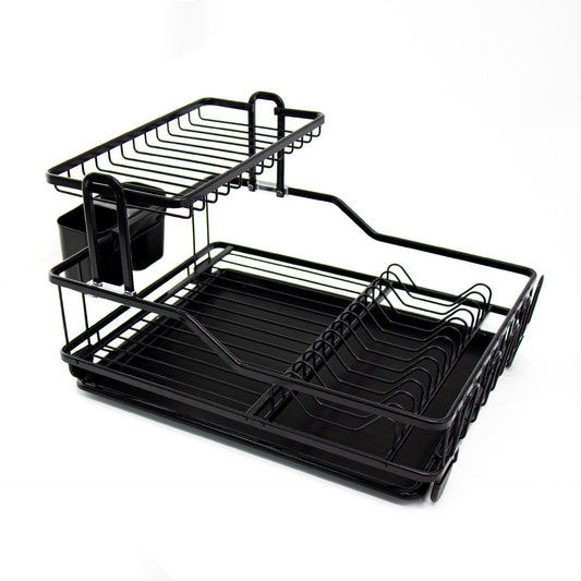 Premium Durane Aluminium Dish Drainer Rack Sleek Black Design